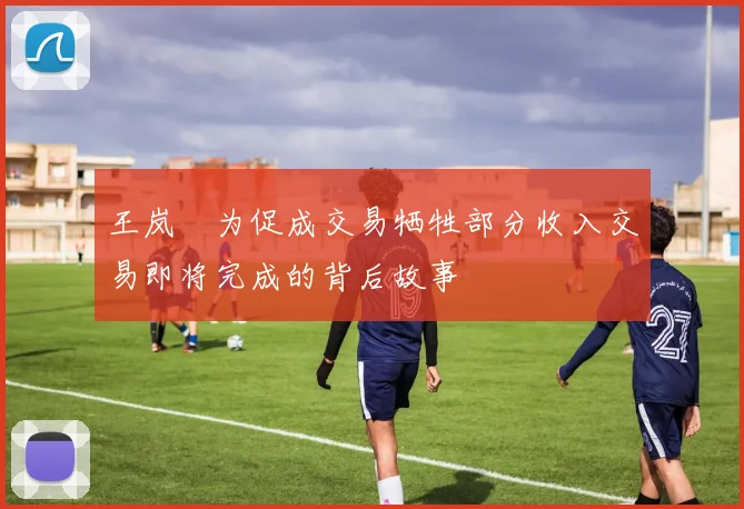 王岚嵚为促成交易牺牲部分收入交易即将完成的背后故事